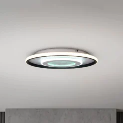 LED-Deckenlampe Livana, weiß/schwarz, Ø 50 cm, CCT, dimmbar