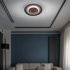 LED-Deckenlampe Livana, weiß/schwarz, Ø 50 cm, CCT, dimmbar