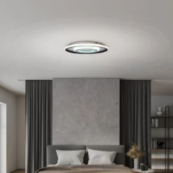 LED-Deckenlampe Livana, weiß/schwarz, Ø 50 cm, CCT, dimmbar