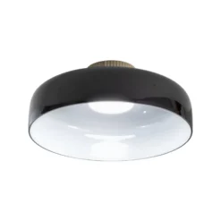 LED-Deckenlampe Lunar, schwarz, Glas, Ø 42 cm, CCT, dimmbar