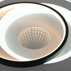 LED-Deckenlampe Malea. weiß/schwarz, Metall, Ø 49 cm, CCT