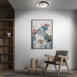 LED-Deckenlampe Malea. weiß/schwarz, Metall, Ø 49 cm, CCT
