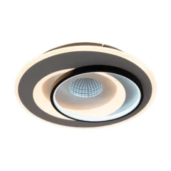 LED-Deckenlampe Malea. weiß/schwarz, Metall, Ø 49 cm, CCT