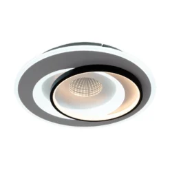 LED-Deckenlampe Malea. weiß/schwarz, Metall, Ø 49 cm, CCT
