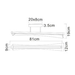 LED-Deckenlampe Malinda, klar/anthrazit, 81 cm lang, CCT