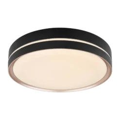 LED-Deckenlampe Manni, Ø 39 cm, schwarz/bronzefarben, CCT