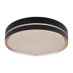 LED-Deckenlampe Manni, Ø 39 cm, schwarz/bronzefarben, CCT