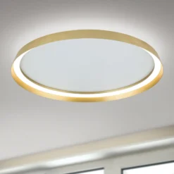 LED-Deckenlampe Manta, Ø 60 cm, goldfarben, Alu, up/down