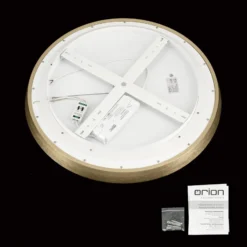 LED-Deckenlampe Manta, Ø 60 cm, goldfarben, Alu, up/down