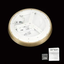 LED-Deckenlampe Manta, Ø 45 cm, goldfarben, Alu, up/down
