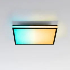 LED-Deckenlampe Mario, CTT, RGB, 45x45cm, schwarz