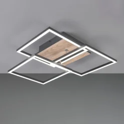 LED-Deckenlampe Mobile 3-flg. Fernbedienung Holz