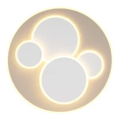LED-Deckenlampe Monty, Ø 49 cm, weiß/sand Metall/Kunststoff