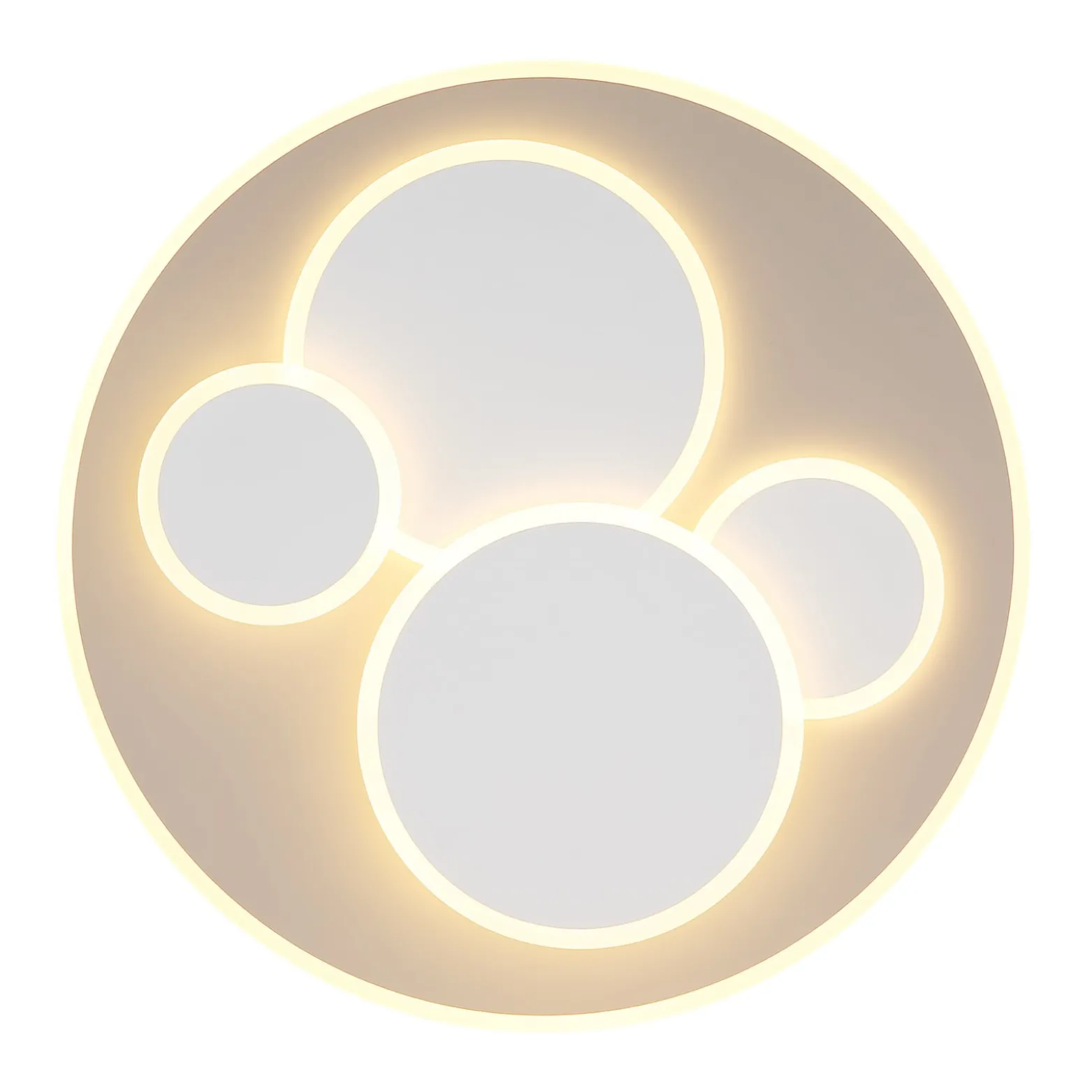 LED-Deckenlampe Monty, Ø 49 cm, weiß/sand Metall/Kunststoff