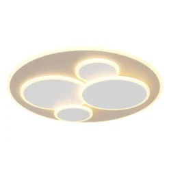 LED-Deckenlampe Monty, Ø 49 cm, weiß/sand Metall/Kunststoff