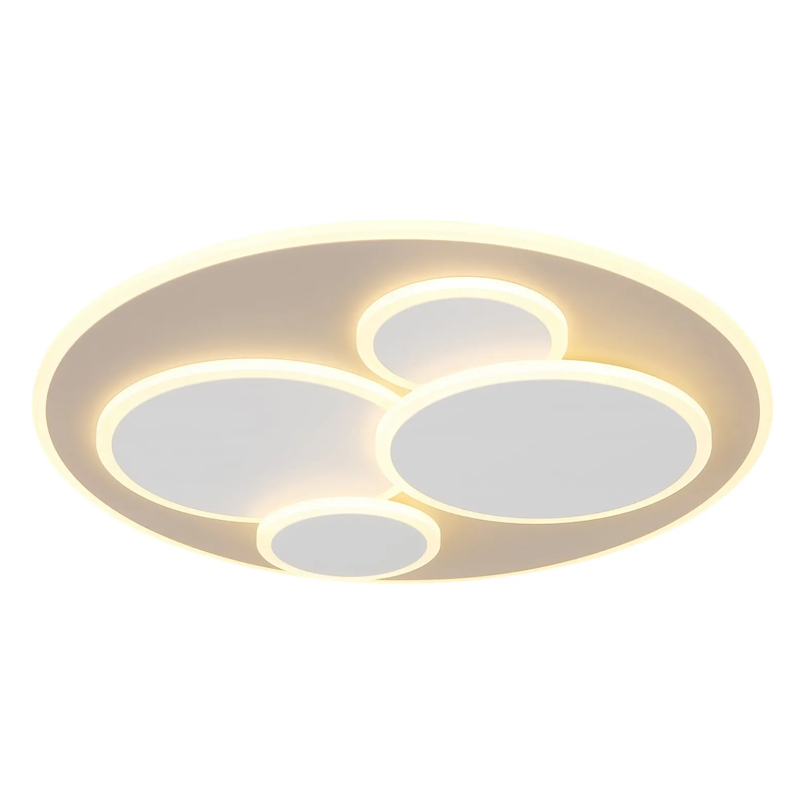 LED-Deckenlampe Monty, Ø 49 cm, weiß/sand Metall/Kunststoff