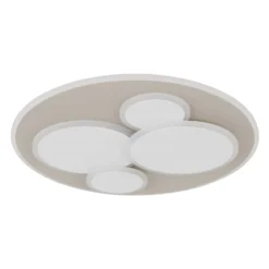 LED-Deckenlampe Monty, Ø 49 cm, weiß/sand Metall/Kunststoff