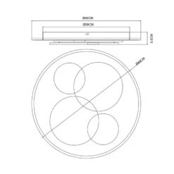 LED-Deckenlampe Monty, Ø 49 cm, weiß/sand Metall/Kunststoff