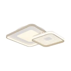 LED-Deckenlampe Mosaiko, Länge 50 cm, weiß/sand Metall