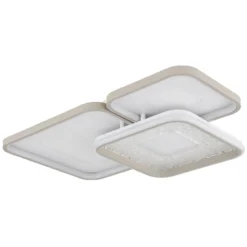 LED-Deckenlampe Mosaiko, Länge 54 cm, weiß/sand, Metall