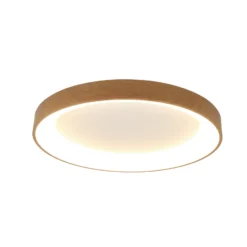 LED-Deckenlampe Niseko II CCT Fernbedienung Ø78cm holzfarben