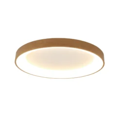LED-Deckenlampe Niseko II CCT Fernbedienung Ø65cm holzfarben