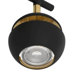 LED-Deckenlampe Nocito 3-flammig in Schwarz-Gold