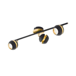 LED-Deckenlampe Nocito 3-flammig in Schwarz-Gold