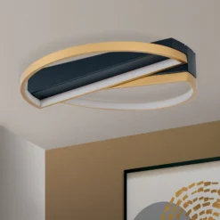 LED-Deckenlampe Olga, schwarz/gold