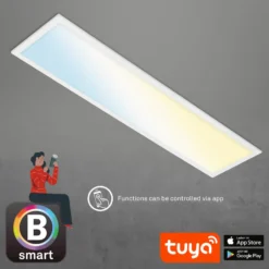 LED-Deckenlampe Piatto S dimmbar CCT weiß 100x25cm