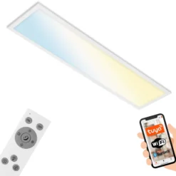 LED-Deckenlampe Piatto S dimmbar CCT weiß 100x25cm