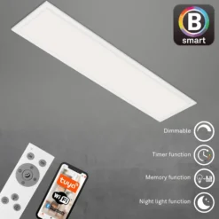 LED-Deckenlampe Piatto S dimmbar CCT weiß 100x25cm
