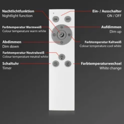 LED-Deckenlampe Piatto S WiFi Bluetooth CCT Fernb.