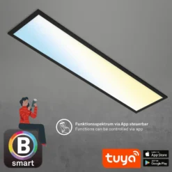 LED-Deckenlampe Piatto S WiFi Bluetooth CCT Fernb.