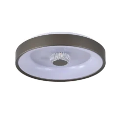 LED-Deckenlampe Polka, latte/weiß, Ø 38 cm, Eisen/Acryl