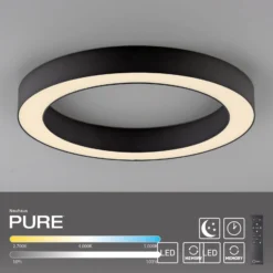 LED-Deckenlampe PURE Lines, Ø 35 cm, graphit, CCT, Remote