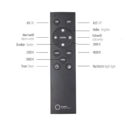 LED-Deckenlampe PURE Lines, Ø 35 cm, graphit, CCT, Remote