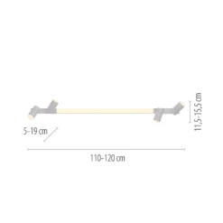 LED-Deckenlampe PURE Lines, 120 cm, weiß, CCT, Fernbedienung