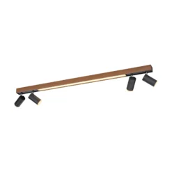 LED-Deckenlampe PURE Lines Spot, 120 cm, oak/graphite
