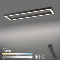 LED-Deckenlampe PURE Lines Square, 110 cm, graphite, Remote