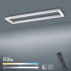 LED-Deckenlampe PURE Lines Square, 110 cm, graphite, Remote