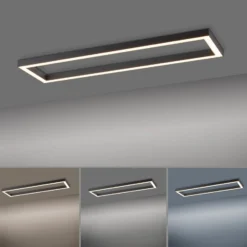 LED-Deckenlampe PURE Lines Square, 110 cm, graphite, Remote