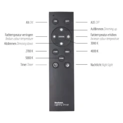LED-Deckenlampe PURE Lines Square, 110 cm, graphite, Remote