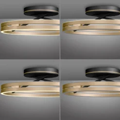 LED-Deckenlampe PURE Loop, black/ivory gold, Ø 60 cm, CCT