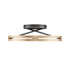 LED-Deckenlampe PURE Loop, black/ivory gold, Ø 60 cm, CCT