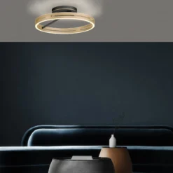 LED-Deckenlampe PURE Loop, black/ivory gold, Ø 60 cm, CCT