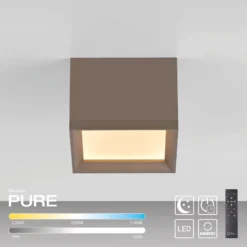 LED-Deckenlampe PURE Manhatten, bronce, 1-flg., CCT