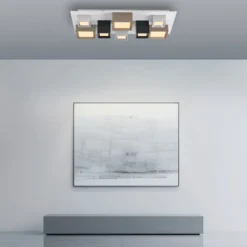 LED-Deckenlampe PURE Manhatten, multicolor, 8-flg., CCT