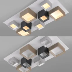 LED-Deckenlampe PURE Manhatten, multicolor, 8-flg., CCT