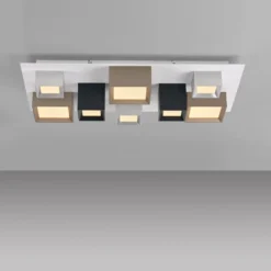 LED-Deckenlampe PURE Manhatten, multicolor, 8-flg., CCT